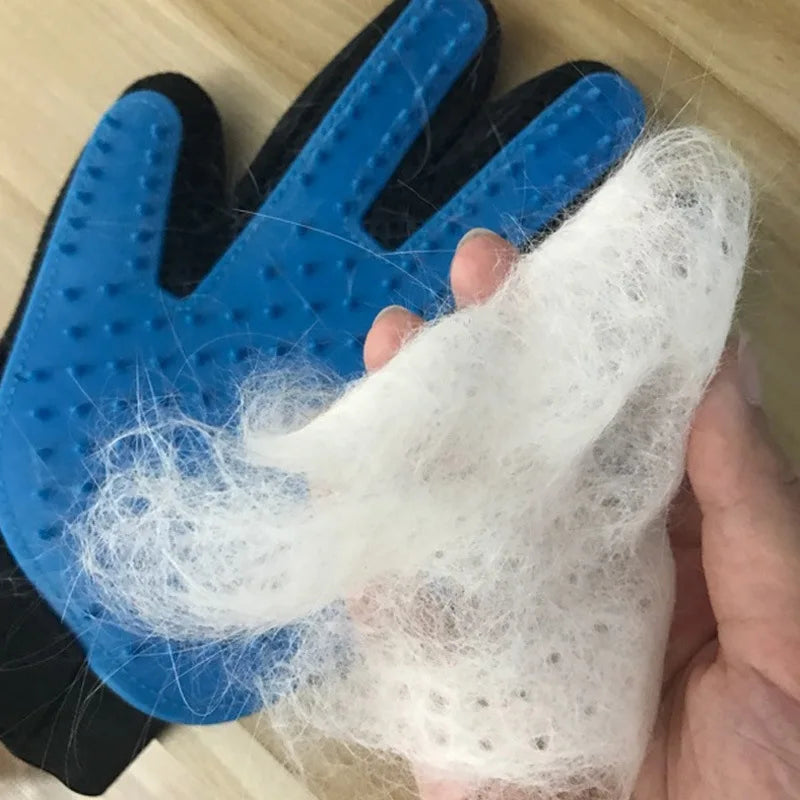 Grooming Glove Hair Deshedding Bath Hair Remover Clean Massage Brush for Animal