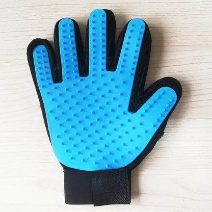 Grooming Glove Hair Deshedding Bath Hair Remover Clean Massage Brush for Animal