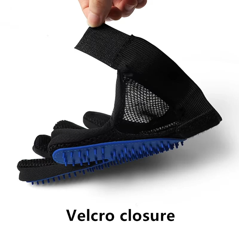 Grooming Glove Hair Deshedding Bath Hair Remover Clean Massage Brush for Animal