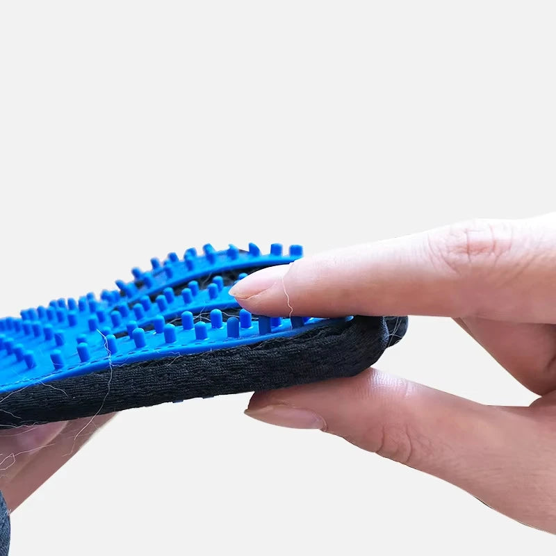 Grooming Glove Hair Deshedding Bath Hair Remover Clean Massage Brush for Animal