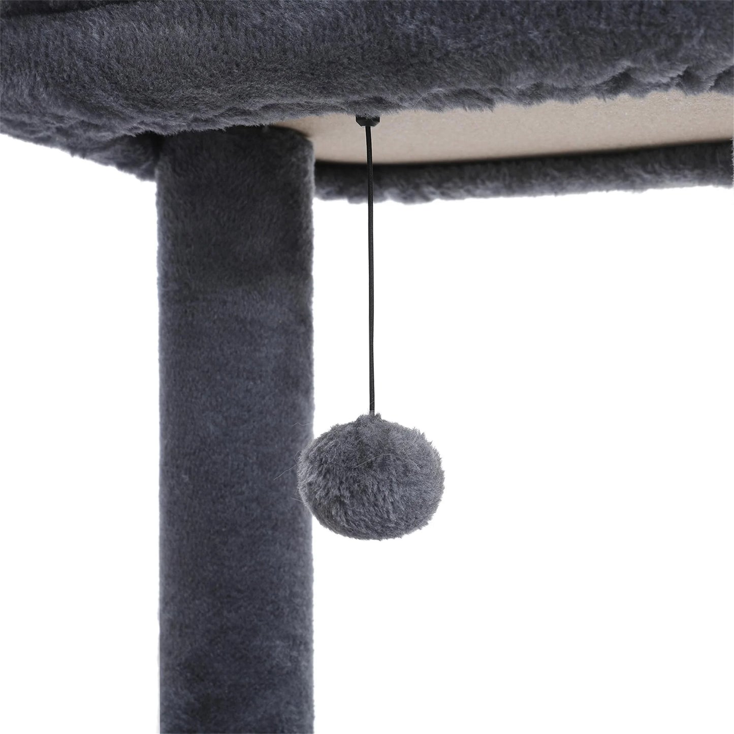 61" Tree Tower for Indoor Cats/Bunnies with Platform and Scratching Posts, Condo Tree House