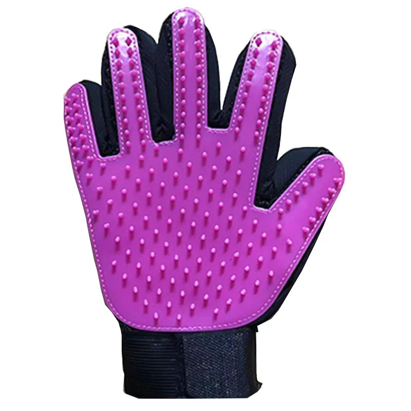 Grooming Glove Hair Deshedding Bath Hair Remover Clean Massage Brush for Animal
